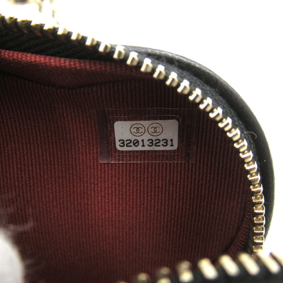 CHANEL mini heart chain Shoulder Bag lambskin sheep leather black - Picture 9 of 10